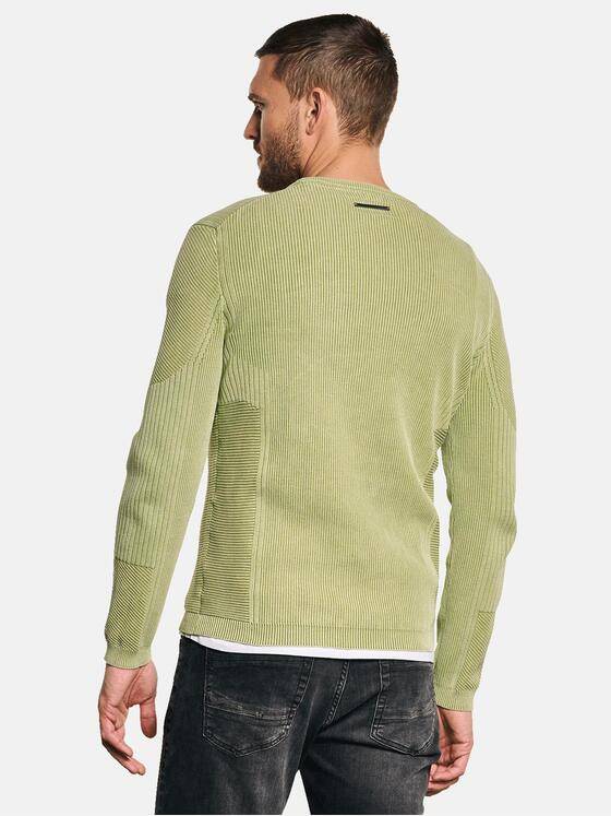 emilio adani Herren Pullover mit Struktur Grün 32741