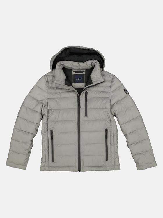 engbers Herren Steppjacke mit abnehmbarer Kapuze Kieselgrau 33302