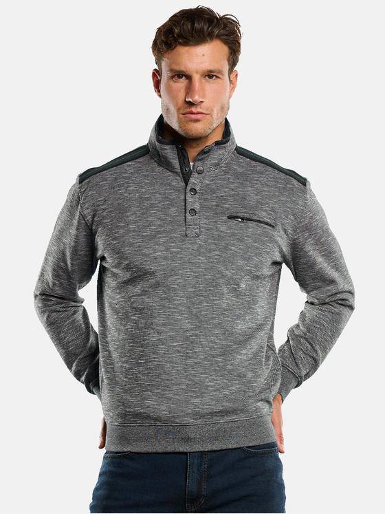 engbers Herren Sweatshirt mit Stehkragen Anthrazit 33837