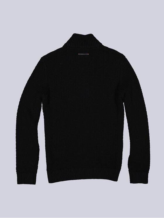 emilio adani Herren Pullover Polokragen Schwarz 35583