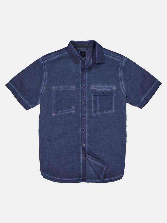 engbers Herren Kurzarm-Hemd uni Blau 33042