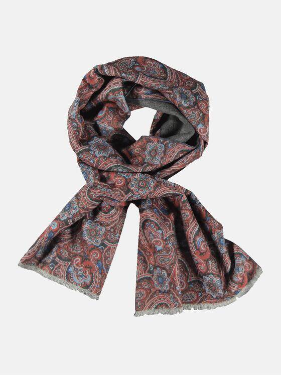 emilio adani Herren Schal im Paisleydesign Rot 32175
