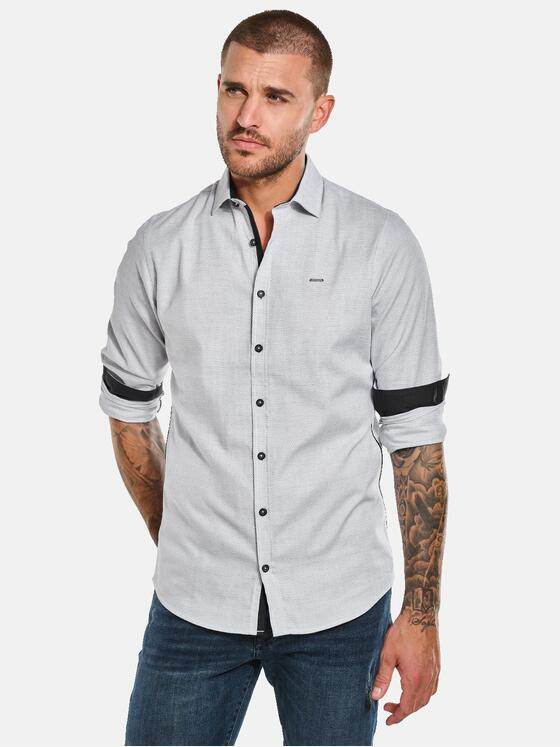 emilio adani Herren Hemd uni Saphirblau 33787