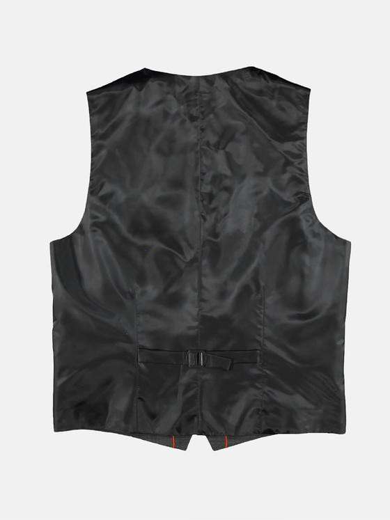 emilio adani Herren Anzugweste mit minimal Muster Grau 29019