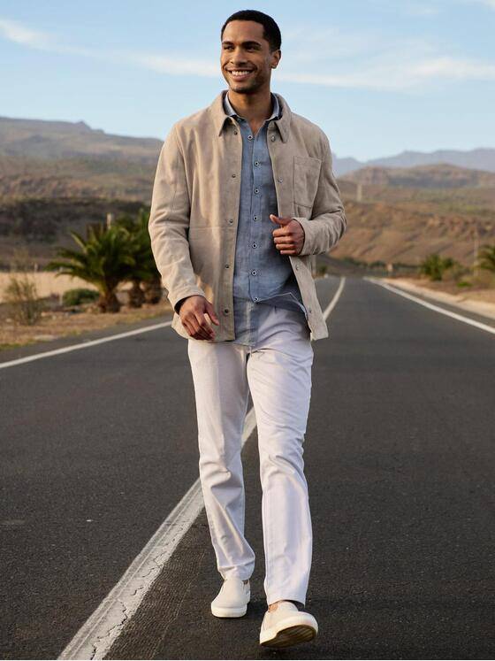 emilio adani Herren Lederjacke Beige 40401