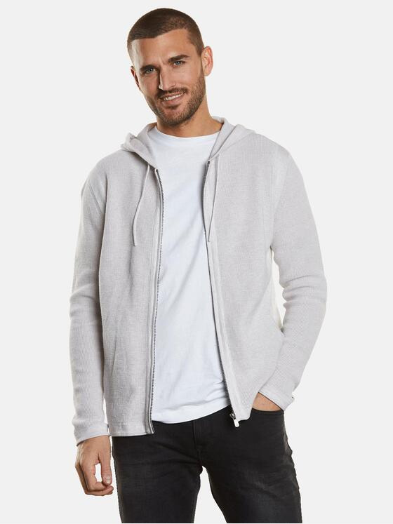 emilio adani Herren Strickjacke strukturiert Beige 34317
