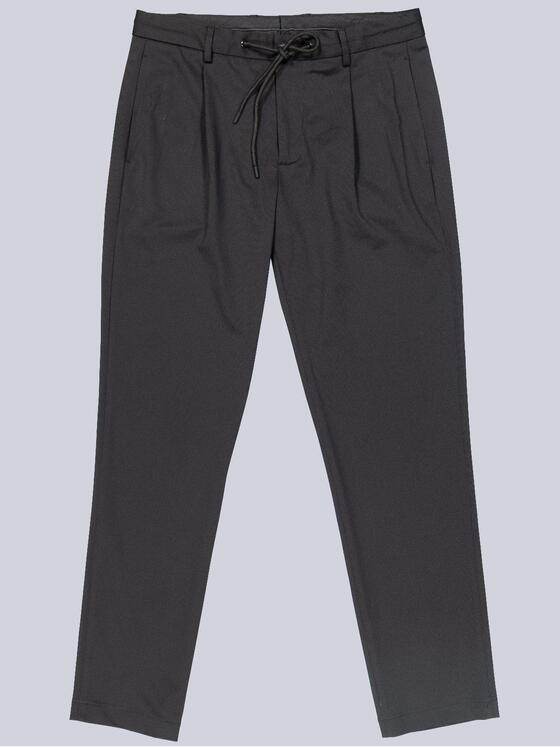emilio adani Herren Anzug-Hose mit Tunnelzug Schwarz 39133