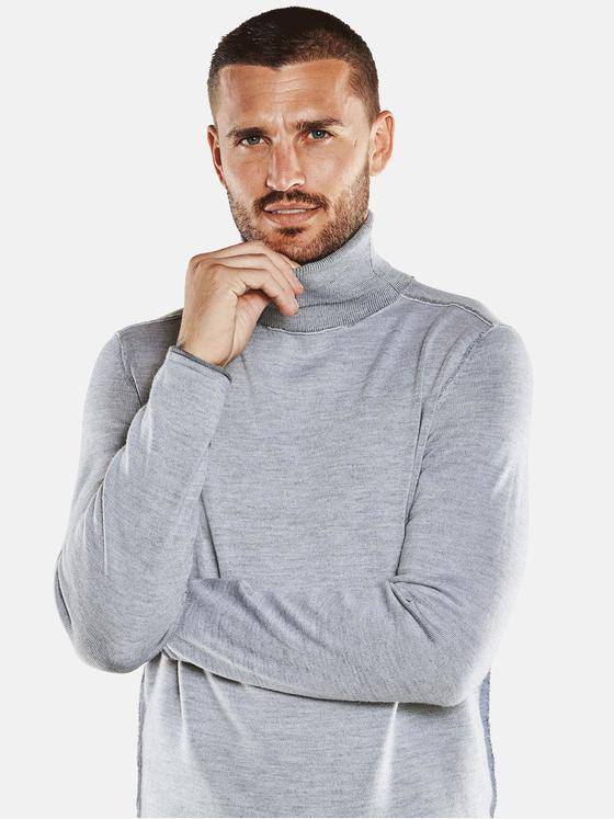 emilio adani Herren Pullover aus Merinowolle Grau 33845