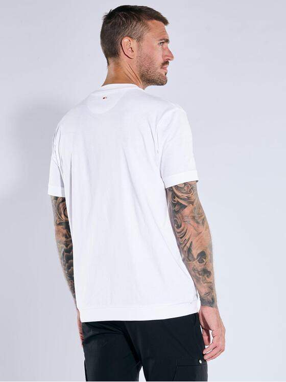 emilio adani Herren Rundhals T-Shirt Weiß 39311
