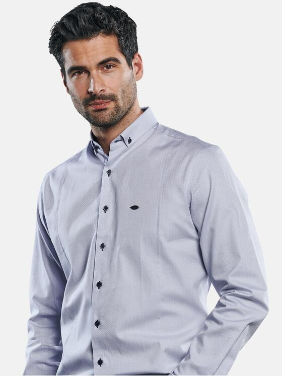 engbers Herren Hemd mit edlen Teilungsnähten Hellgrau 30938