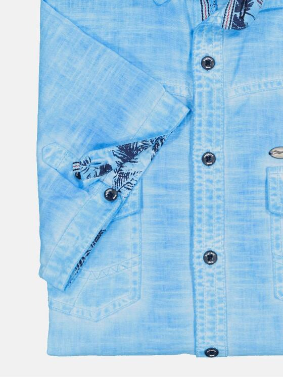 engbers Herren Kurzarm-Hemd regular Blau 35144