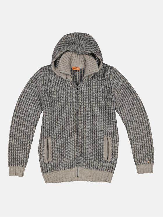 emilio adani Herren Strickjacke strukturiert Beige 33826