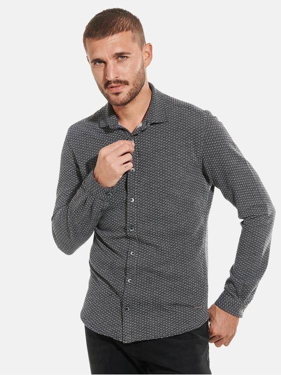 emilio adani Herren Hemd langarm Schwarz 31868