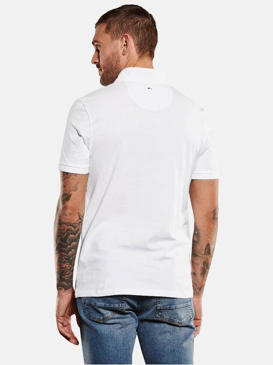 emilio adani Herren Polo-Shirt slim fit Weiß 35101