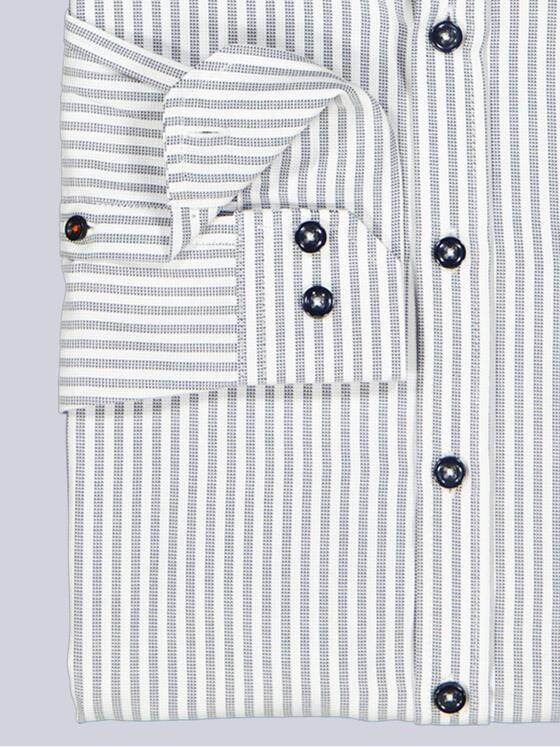 emilio adani Herren Langarm-Hemd gestreift Brilliantblau 39161
