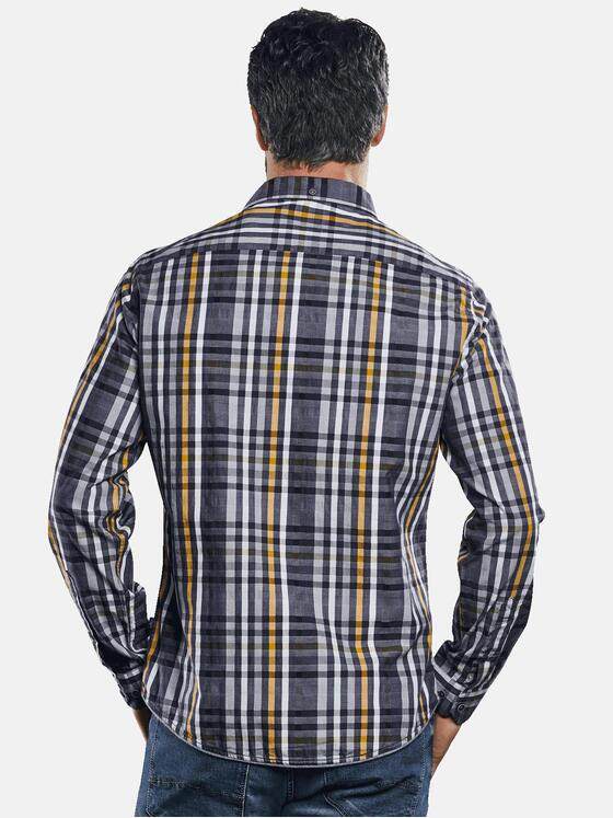 engbers Herren Modisch gefärbtes Karohemd Safrangelb 30835