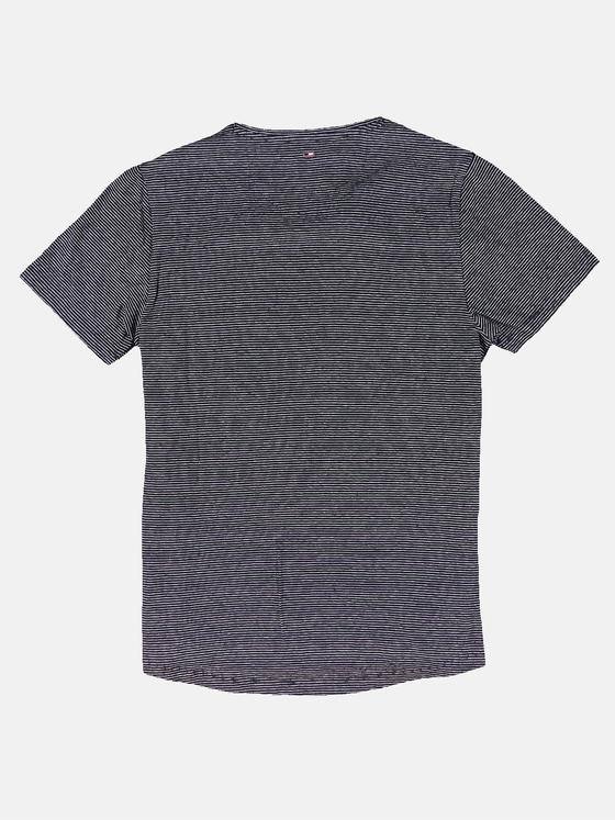 emilio adani Herren T-Shirt gemustert Blau 31631