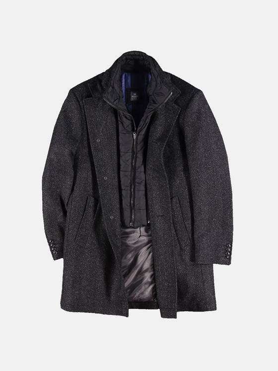 ENGBERS GERMANY Herren Zeitloser Mantel Anthrazit 30574