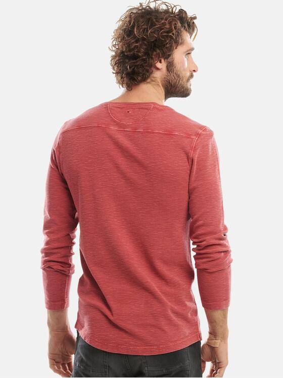 emilio adani Herren Sportives Henley Shirt Orange 30199
