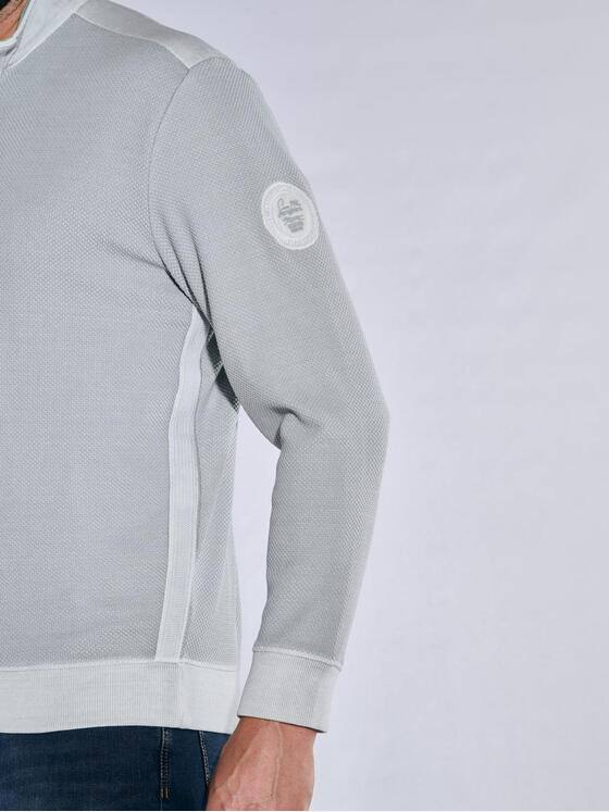 engbers Herren Sweatshirt mit Zipper Hellgrau 38134