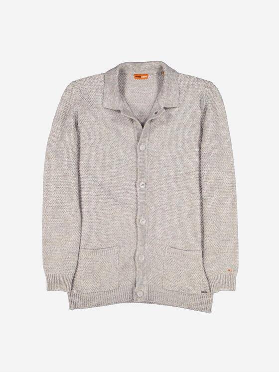 emilio adani Herren Strickjacke strukturiert Creme 38249