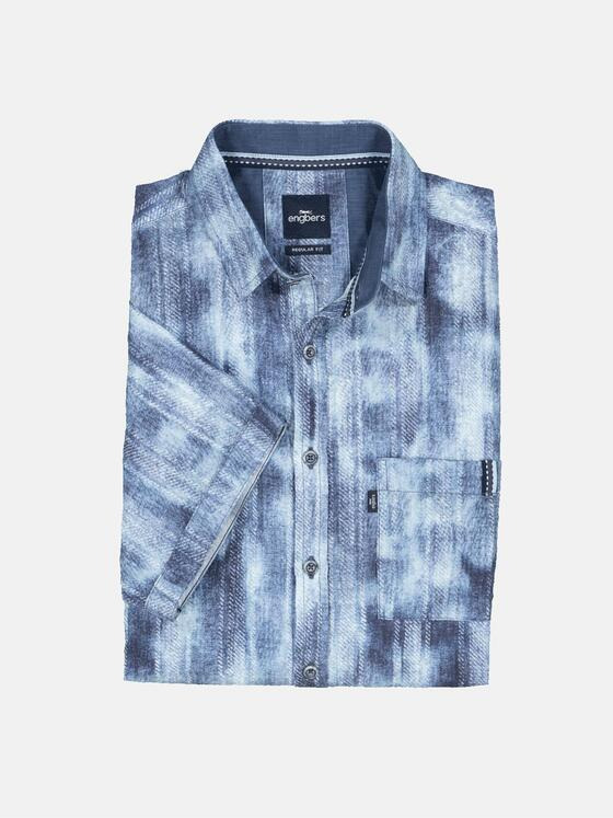 engbers Herren Kurzarm-Hemd regular Blau 35168