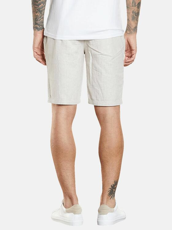 emilio adani Herren Chino-Bermuda mit Leinenanteil Beige 34665