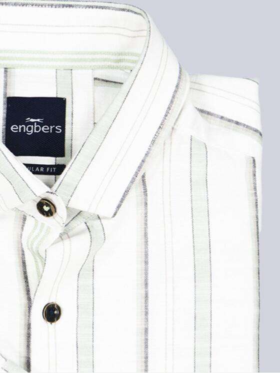 engbers Herren Kurzarm-Hemd gemustert Hellgruen 38581