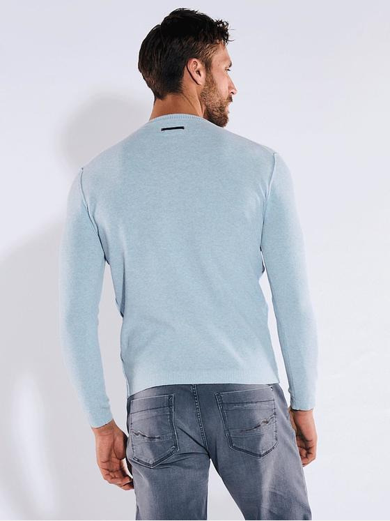 emilio adani Herren Pullover uni Blau 36275