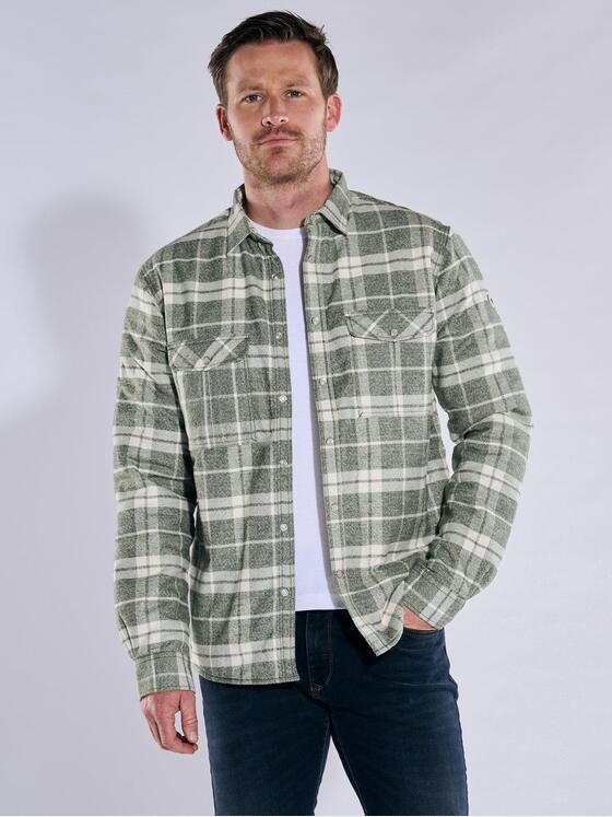 engbers Herren Overshirt kariert Khaki 37217