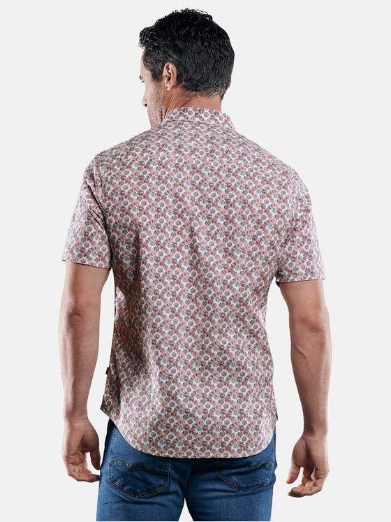 engbers Herren Hemd kurzarm Hellrot 29095