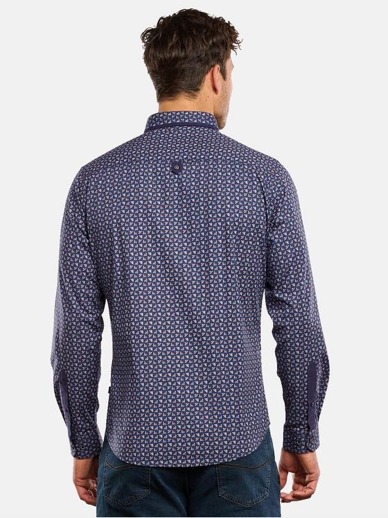 engbers Herren Langarm-Hemd gemustert Blau 33659