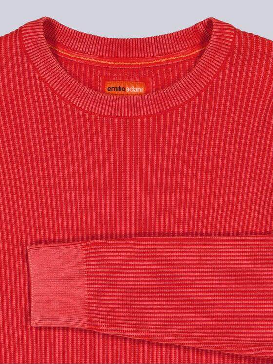 emilio adani Herren Rundhals Pullover Orange 39231