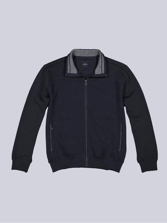 engbers Herren Sweatjacke mit Stehkragen Blau 35669