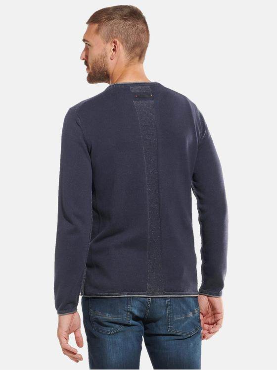 emilio adani Herren Rundhals Pullover Blau 31007