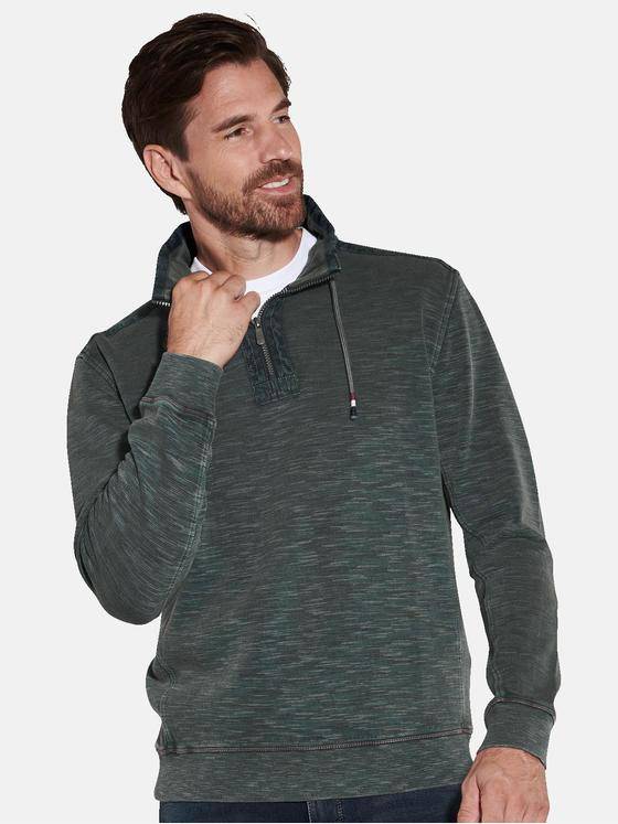 engbers Herren Sweatshirt mit Zipper Grün 35646