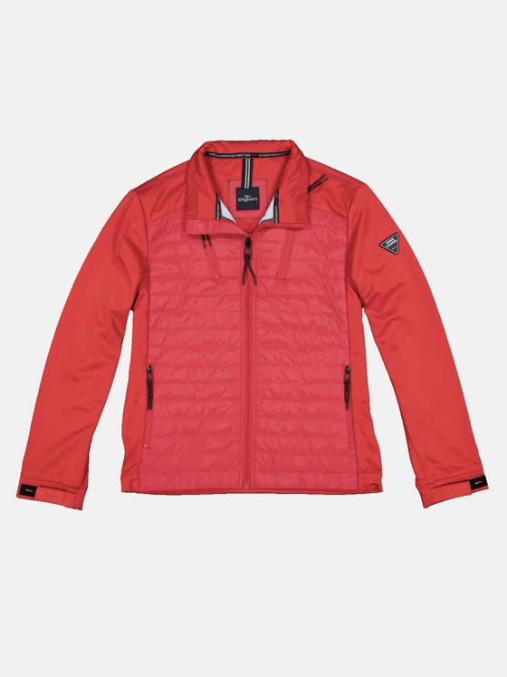 engbers Herren Steppjacke im Materialmix Feuerrot 32578