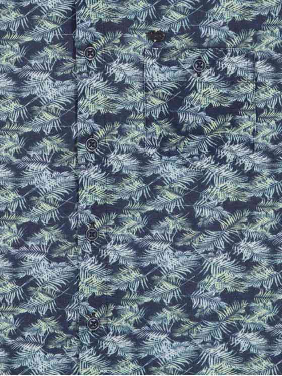 engbers Herren Halbarm-Hemd gemustert Gruen 32664