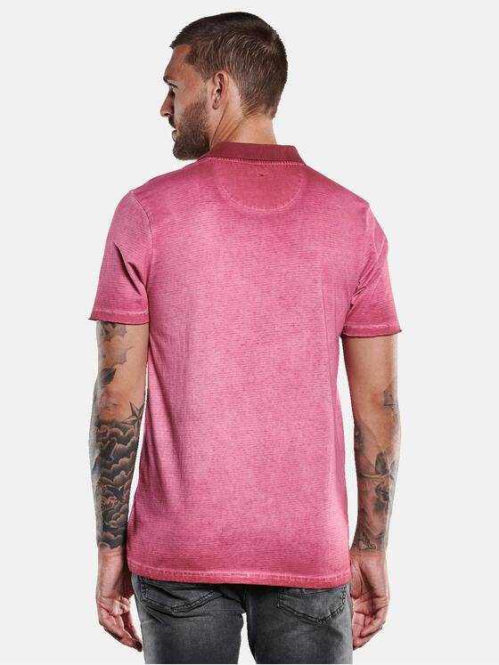 emilio adani Herren Poloshirt mit besonderem Waschverfahren Violett 30581