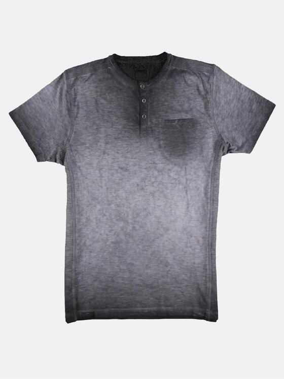 engbers Herren Lässiges Henley T-Shirt in außergewöhnlicher Optik Grau 29874