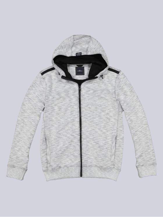 engbers Herren Sweatjacke meliert Reinweiss 33350