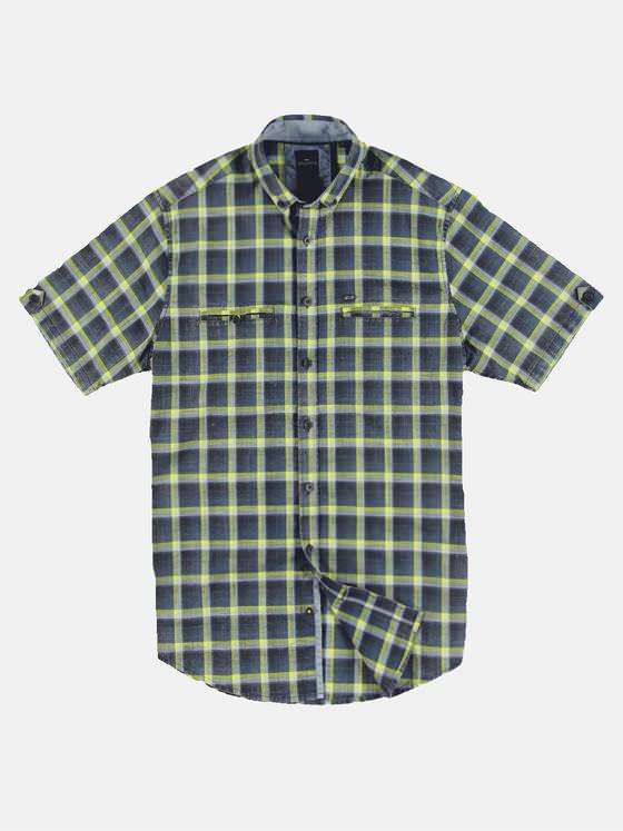 engbers Herren Hemd kariert Zitronengelb 32220