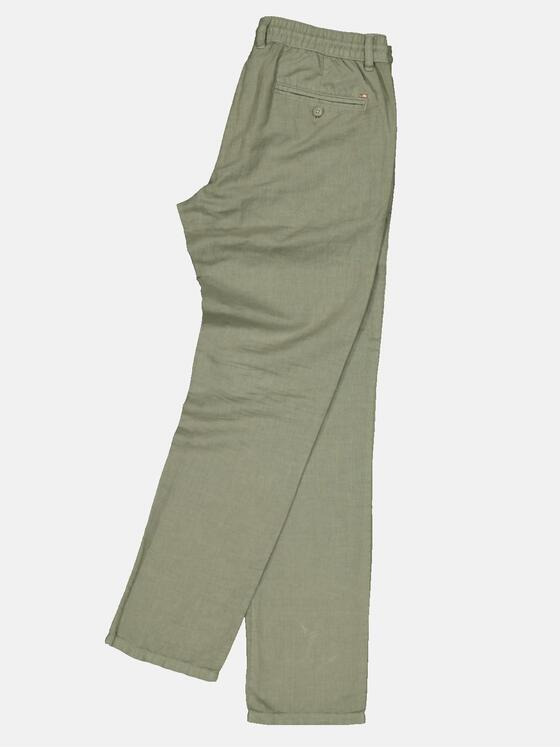 emilio adani Herren Chino mit Leinen-Anteil Grün 33166