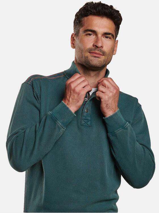 engbers Herren Sweatshirt mit Stehbund Petrol 32399