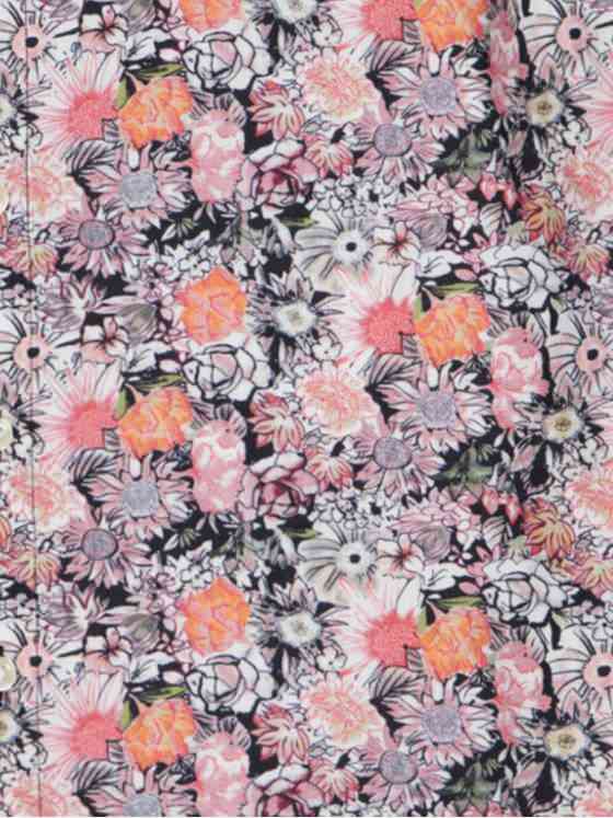 emilio adani Herren Langarm-Hemd mit floralem Print Orange 33100