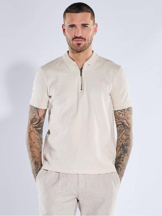 emilio adani Herren Poloshirt Beige 40520