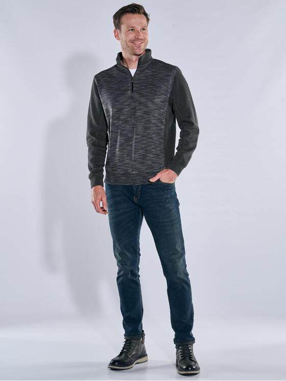 engbers Herren Sweatshirt mit Strukturwechsel Anthrazit 39555