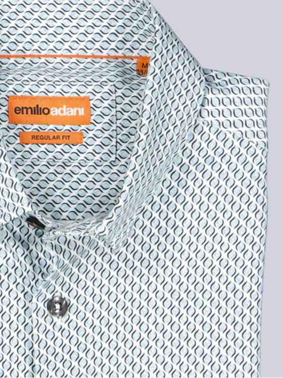 emilio adani Herren Langarm-Hemd satiniert Brilliantblau 39599