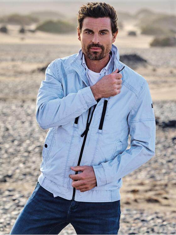 engbers Herren Baumwoll-Jacke Hellblau 40272