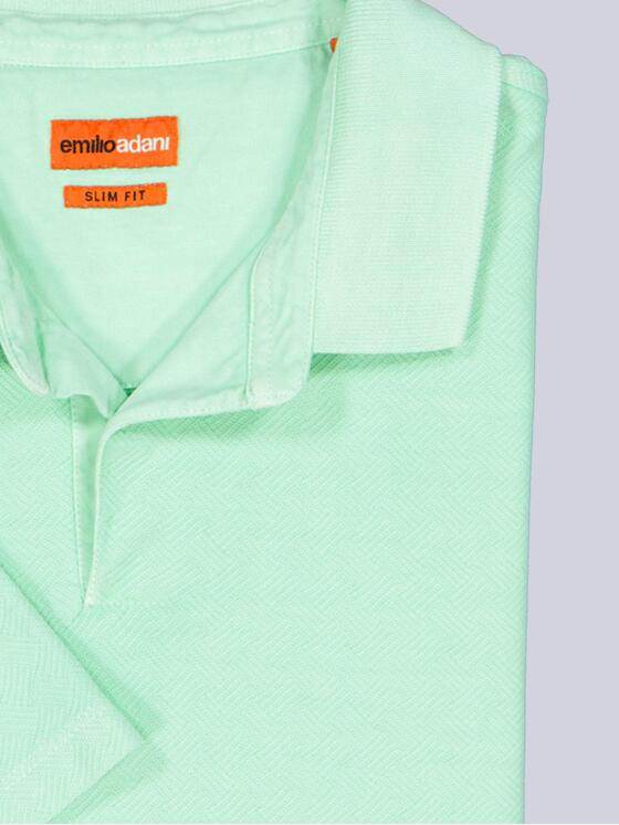 emilio adani Herren Polo-Shirt uni Türkis 38927